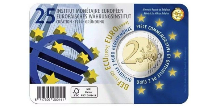 2 EUROS CONMEMORATIVOS BELGICA 2019 "E.M.I"