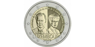 2 EUROS CONMEMORATIVOS LUXEMBURGO 2019 "ASCENSION CHARLOTTE"