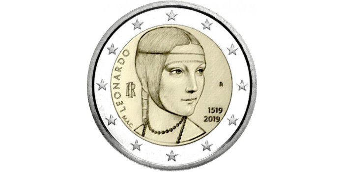 2 EUROS CONMEMORATIVOS ITALIA 2019 "DA VINCI"