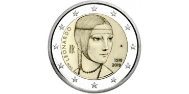 2 EUROS CONMEMORATIVOS ITALIA 2019 "DA VINCI"