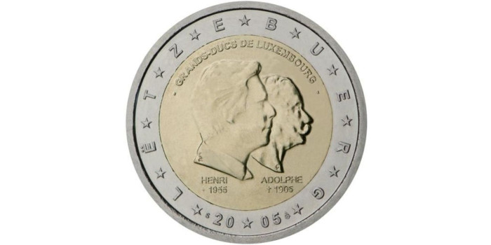 2 EUROS CONMEMORATIVOS LUXEMBURGO 2005