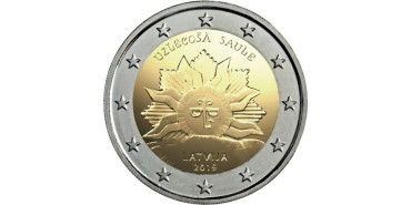 2 EUROS CONMEMORATIVOS LETONIA 2019 "SOL NACIENTE"