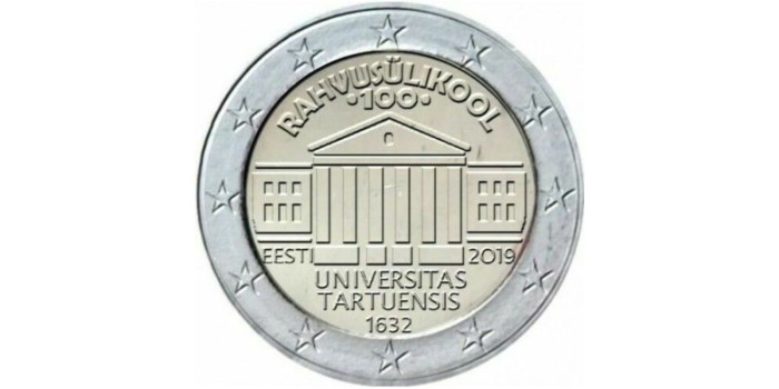 2 EUROS CONMEMORATIVOS ESTONIA 2019 "TARTU"