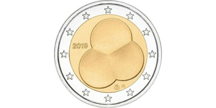2 EUROS CONMEMORATIVOS FINLANDIA 2019 "CONSTITUCION"