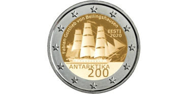 2 EUROS CONMEMORATIVOS ESTONIA 2020 "ANTARTIDA"