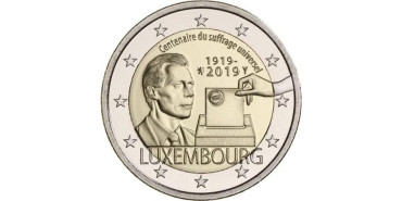 2 EUROS CONMEMORATIVOS LUXEMBURGO 2019 "SUFRAGIO"