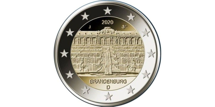 2 EUROS CONMEMORATIVOS ALEMANIA 2020 "BRANDENBURGO"