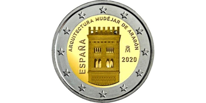 2 EUROS CONMEMORATIVOS ESPAÑA 2020 "ARAGON"