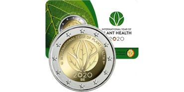 2 EUROS CONMEMORATIVOS BELGICA 2020 "SANIDAD VEGETAL"