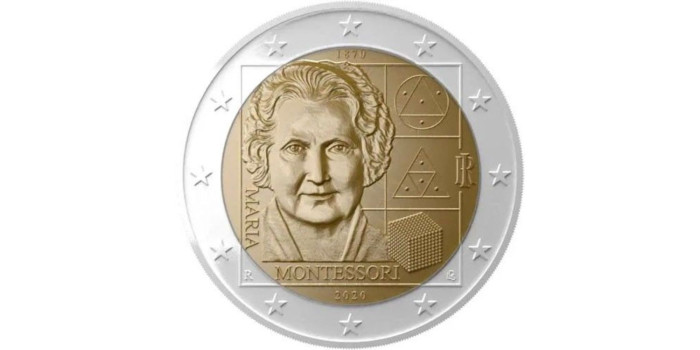 2 EUROS CONMEMORATIVOS ITALIA 2020 "MONTESORI"