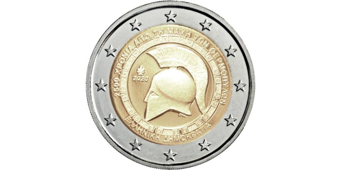 2 EUROS CONMEMORATIVOS GRECIA 2020 "TERMOPILAS"