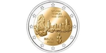 2 EUROS CONMEMORATIVOS MALTA 2020 "TEMPLOS SKORBA"