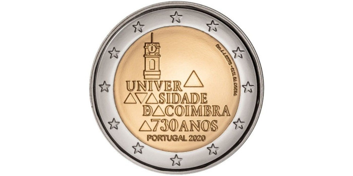 2 EUROS CONMEMORATIVOS PORTUGAL 2020 "COIMBRA"