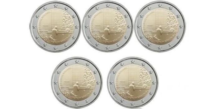2 EUROS CONMEMORATIVOS ALEMANIA 2020 "GENUFLEXION" - 5 CECAS