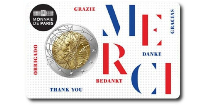 2 EUROS CONMEMORATIVOS FRANCIA 2020 "INVESTIGACION MEDICA"