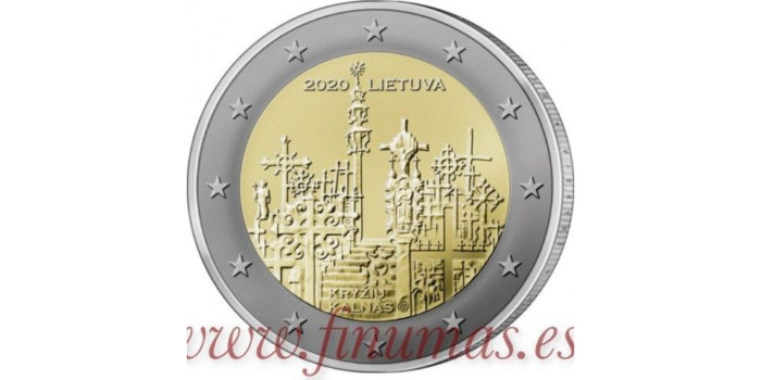 2 EUROS CONMEMORATIVOS LITUANIA 2020 "COLINA DE LAS CRUCES"