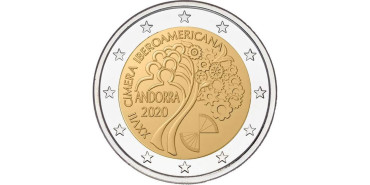 2 EUROS CONMEMORATIVOS ANDORRA 2020 "CUMBRE IBEROAMERICANA"