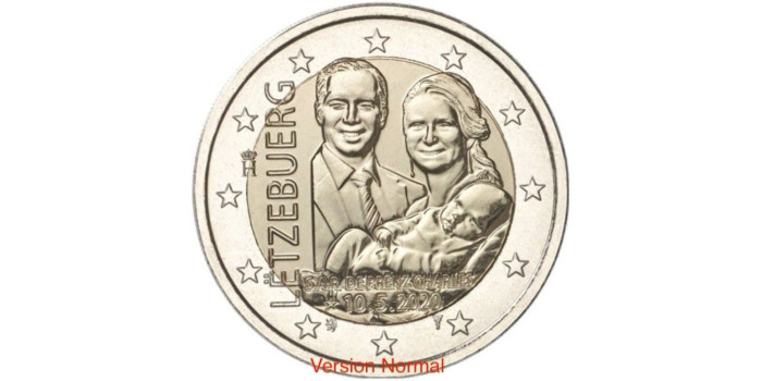 2 EUROS CONMEMORATIVOS LUXEMBURGO 2020 "CHARLES"