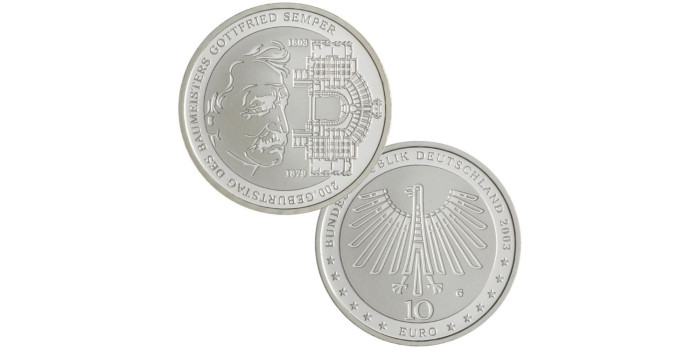 ALEMANIA FEDERAL - K-222/7.- OFICIAL SET 6 x10 EURO 2003. PLATA