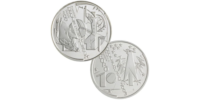 ALEMANIA FEDERAL - K-222/7.- OFICIAL SET 6 x10 EURO 2003. PLATA