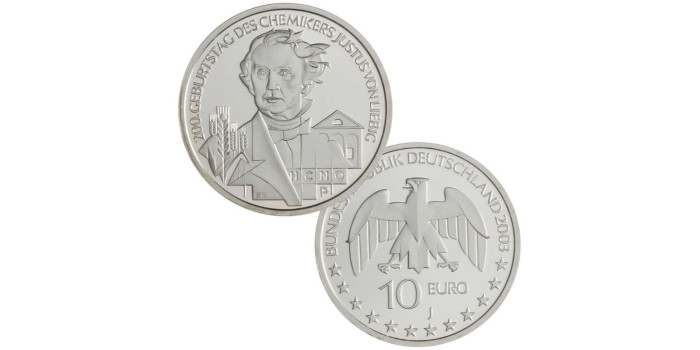 ALEMANIA FEDERAL - K-222/7.- OFICIAL SET 6 x10 EURO 2003. PLATA