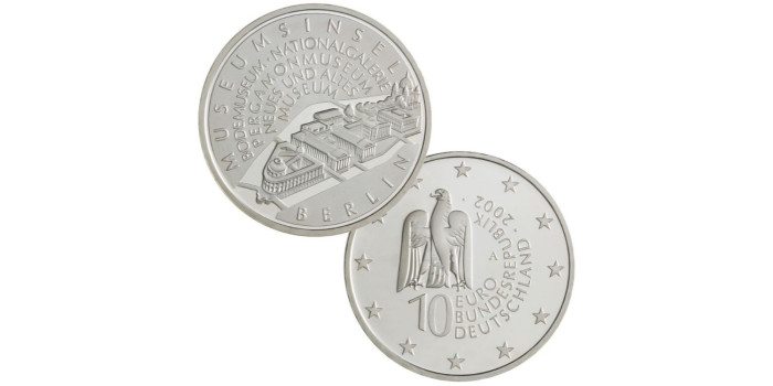 ALEMANIA FEDERAL - K-215/9.- OFICIAL SET 5 x10 EURO 2002. PLATA