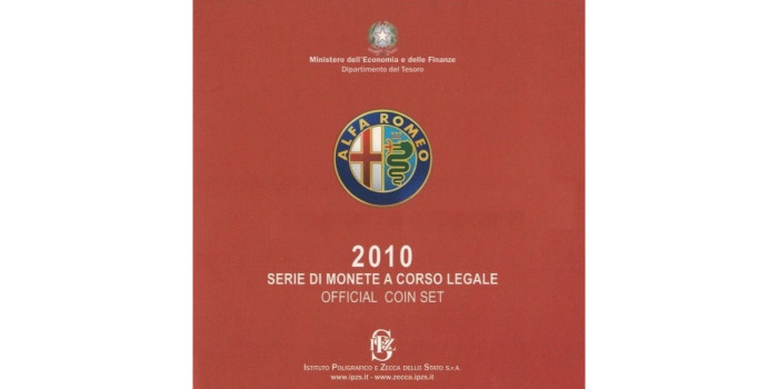 SET OFICIAL ITALIA 2010 EURO "ALFA ROMEO"