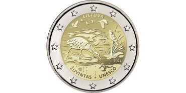 2 EUROS CONMEMORATIVOS LITUANIA 2021 "RESERVA BIOSFERA ZUBINTAS"