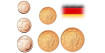 MINI SERIE 1,2 y 5 CENTIMOS EURO ALEMANIA. MIX