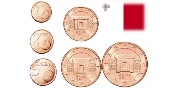 MINI SERIE 1,2 y 5 CENTIMOS EURO MALTA. MIX