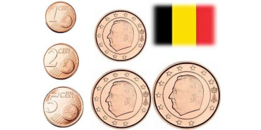MINI SERIE 1,2 y 5 CENTIMOS EURO BELGICA. MIX