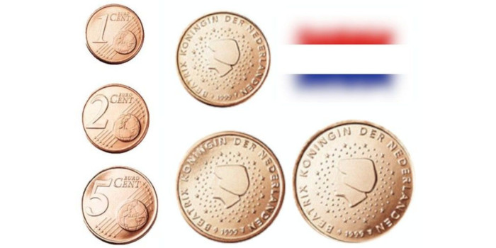 MINI SERIE 1,2 y 5 CENTIMOS EURO HOLANDA. MIX