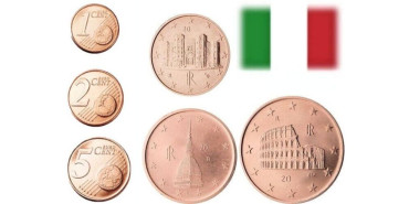 MINI SERIE 1,2 y 5 CENTIMOS EURO ITALIA. MIX