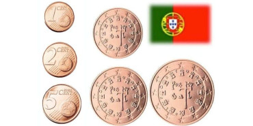 MINI SERIE 1,2 y 5 CENTIMOS EURO PORTUGAL. MIX