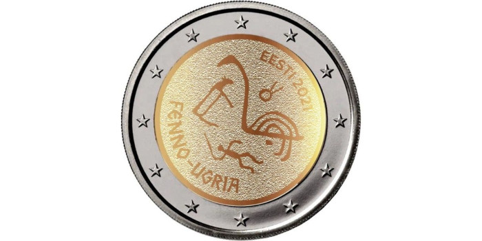 2 EUROS CONMEMORATIVOS ESTONIA 2021 "PUEBLOS UGROFINESES"