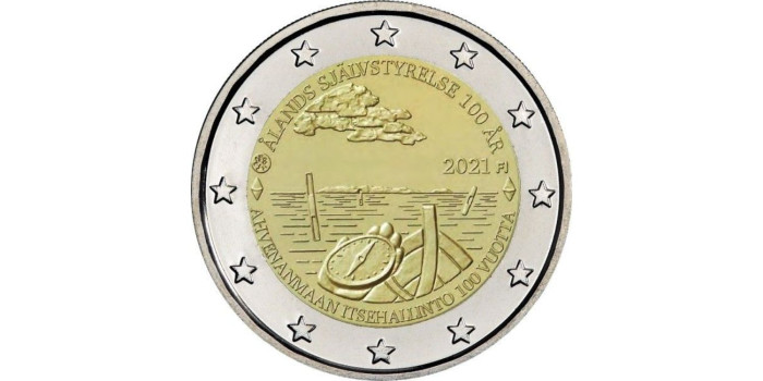 2 EUROS CONMEMORATIVOS FINLANDIA 2021 "ALAND"