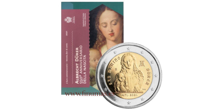 2 EUROS CONMEMORATIVOS SAN MARINO 2021 "DURERO"