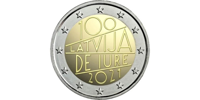 2 EUROS CONMEMORATIVOS LETONIA 2021 "IURE"