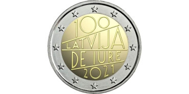 2 EUROS CONMEMORATIVOS LETONIA 2021 "IURE"