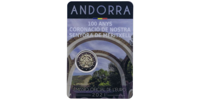 2 EUROS CONMEMORATIVOS ANDORRA 2021 "MERITXEL"