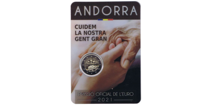 2 EUROS CONMEMORATIVOS ANDORRA 2021 "MAYORES"