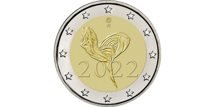 2 EUROS CONMEMORATIVOS FINLANDIA 2022  "BALLET"