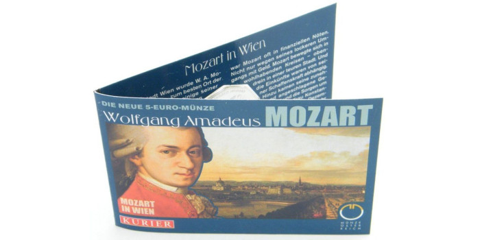 AUSTRIA - K-3131 - 5 Euro 2006 MOZART. BLISTER - PLATA