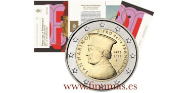 2 EUROS CONMEMORATIVOS SAN MARINO 2022 "PIERO"