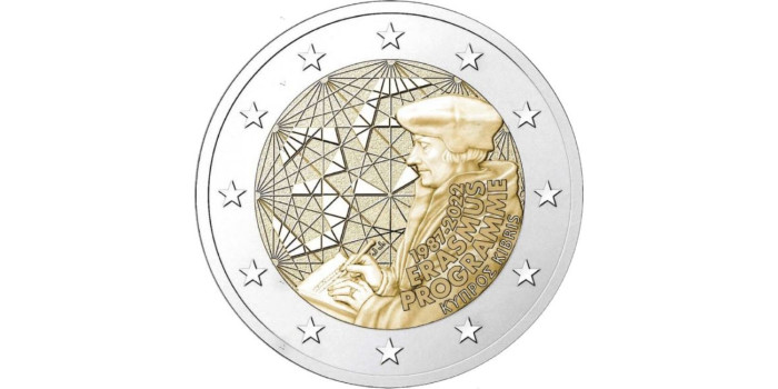 2 EUROS CONMEMORATIVOS CHIPRE 2022 "ERASMUS"