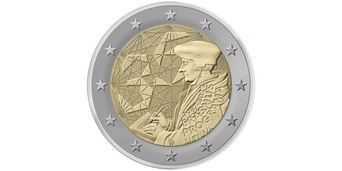 2 EUROS CONMEMORATIVOS LITUANIA 2022 "ERASMUS"