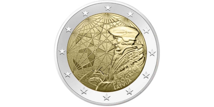 2 EUROS CONMEMORATIVOS LETONIA 2022 "ERASMUS"