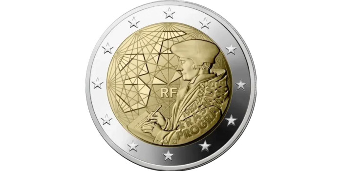 2 EUROS CONMEMORATIVOS FRANCIA 2022 "ERASMUS"