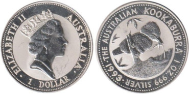 AUSTRALIA - K-0209 - 1 DOLAR- KOOKABURRA- 1993  PROOF