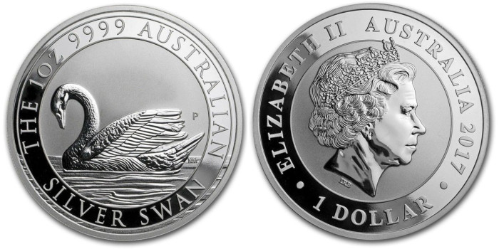 AUSTRALIA 1 Onza Plata CISNE 2017